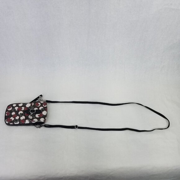 Disney Tech Faux Leather Mini Cell Bag Crossbody Strap Zip Purse Mini Mouse Bows - Picture 9 of 13